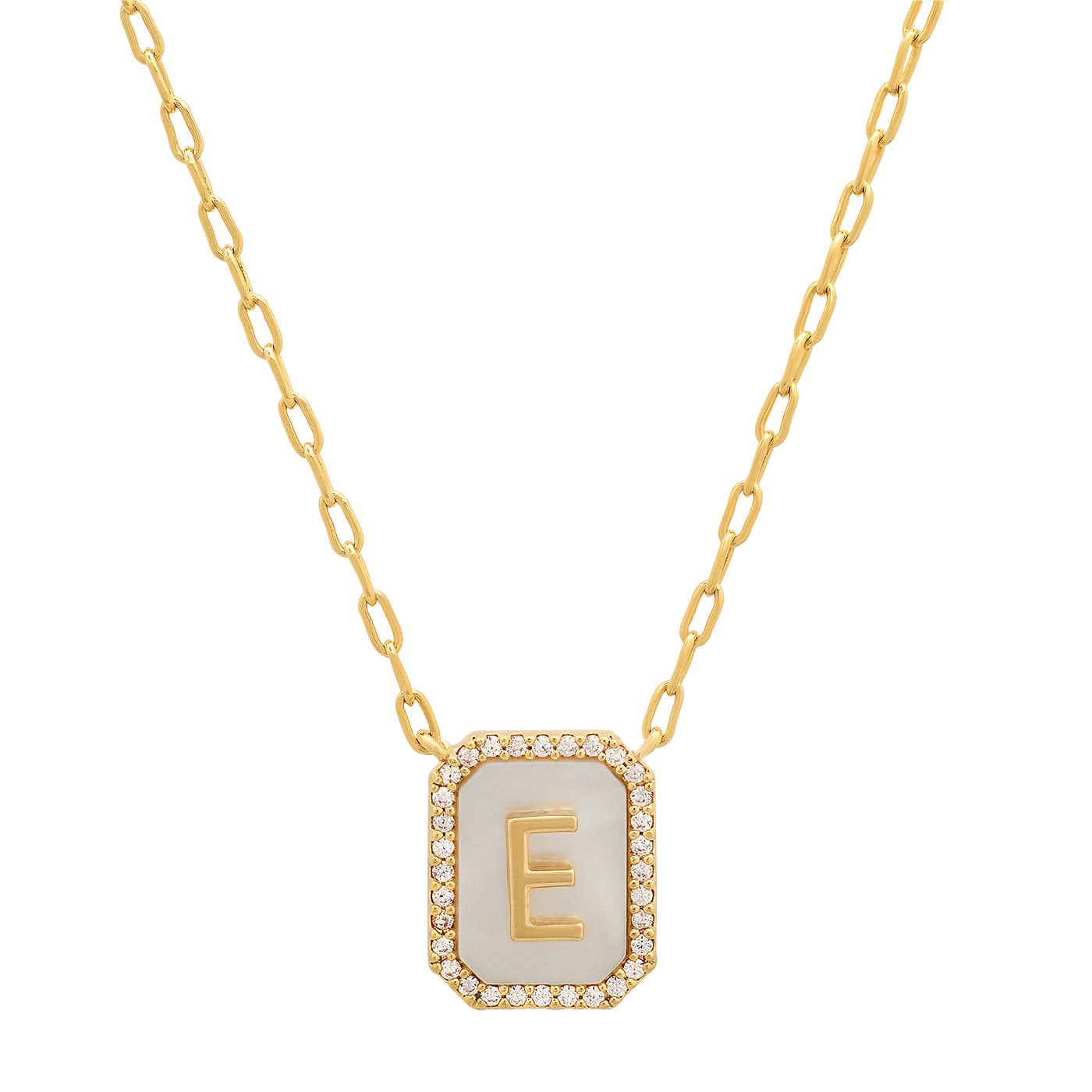 Mother Of Pearl Monogram Necklace