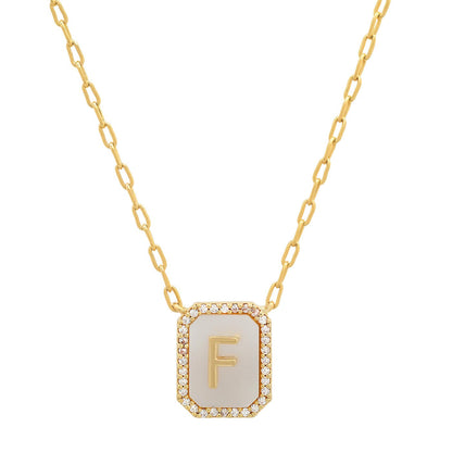Mother Of Pearl Monogram Necklace