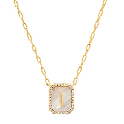 Mother Of Pearl Monogram Necklace