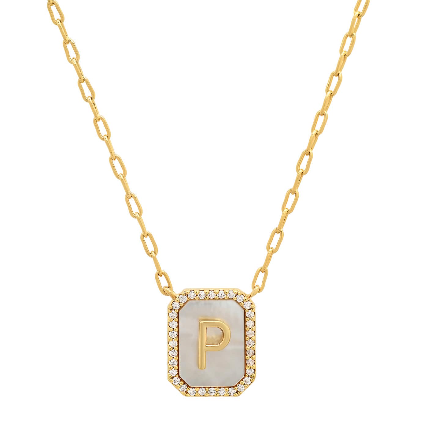 Mother Of Pearl Monogram Necklace