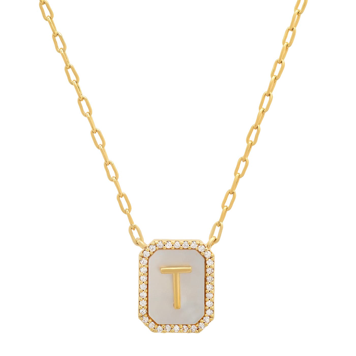 Mother Of Pearl Monogram Necklace