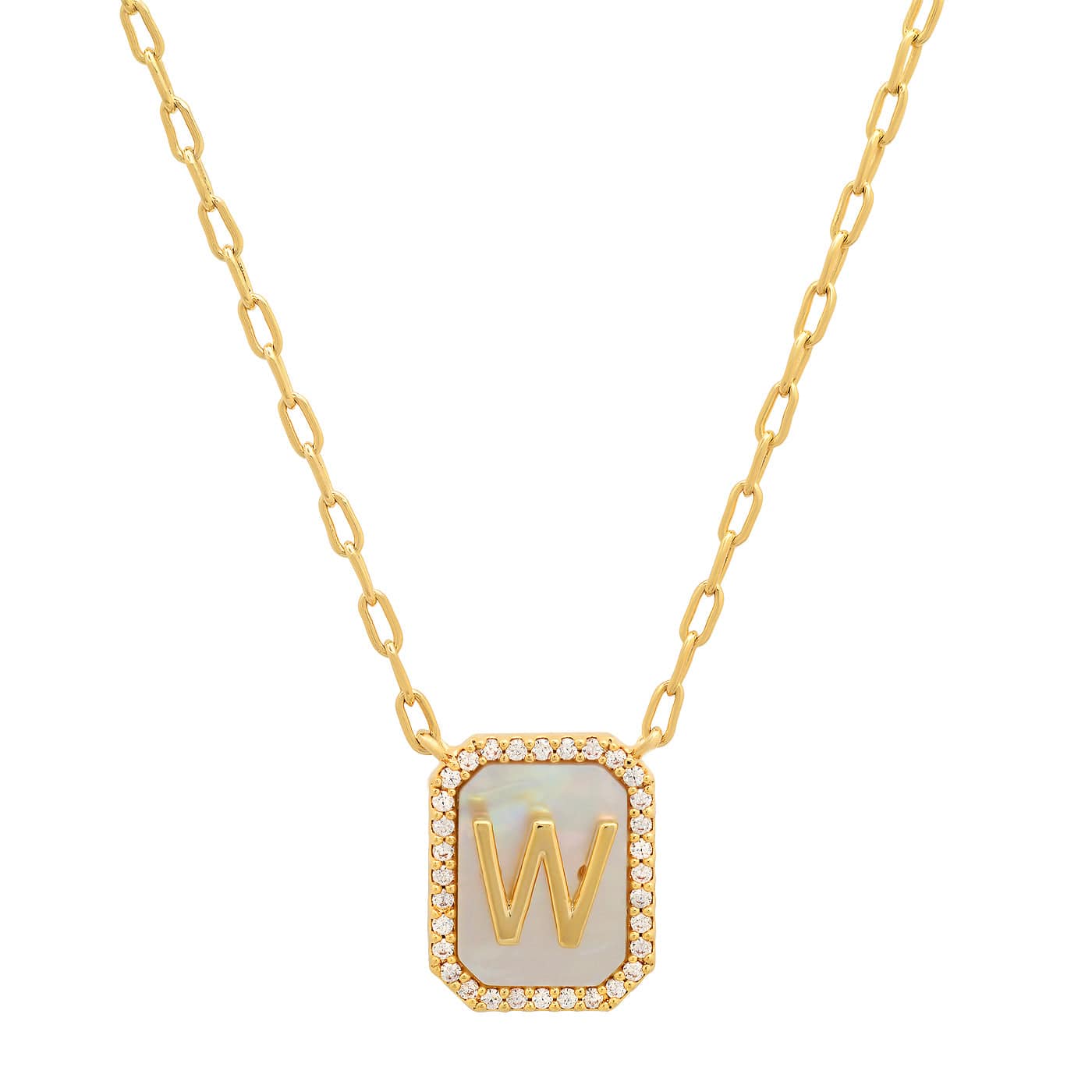 Mother Of Pearl Monogram Necklace