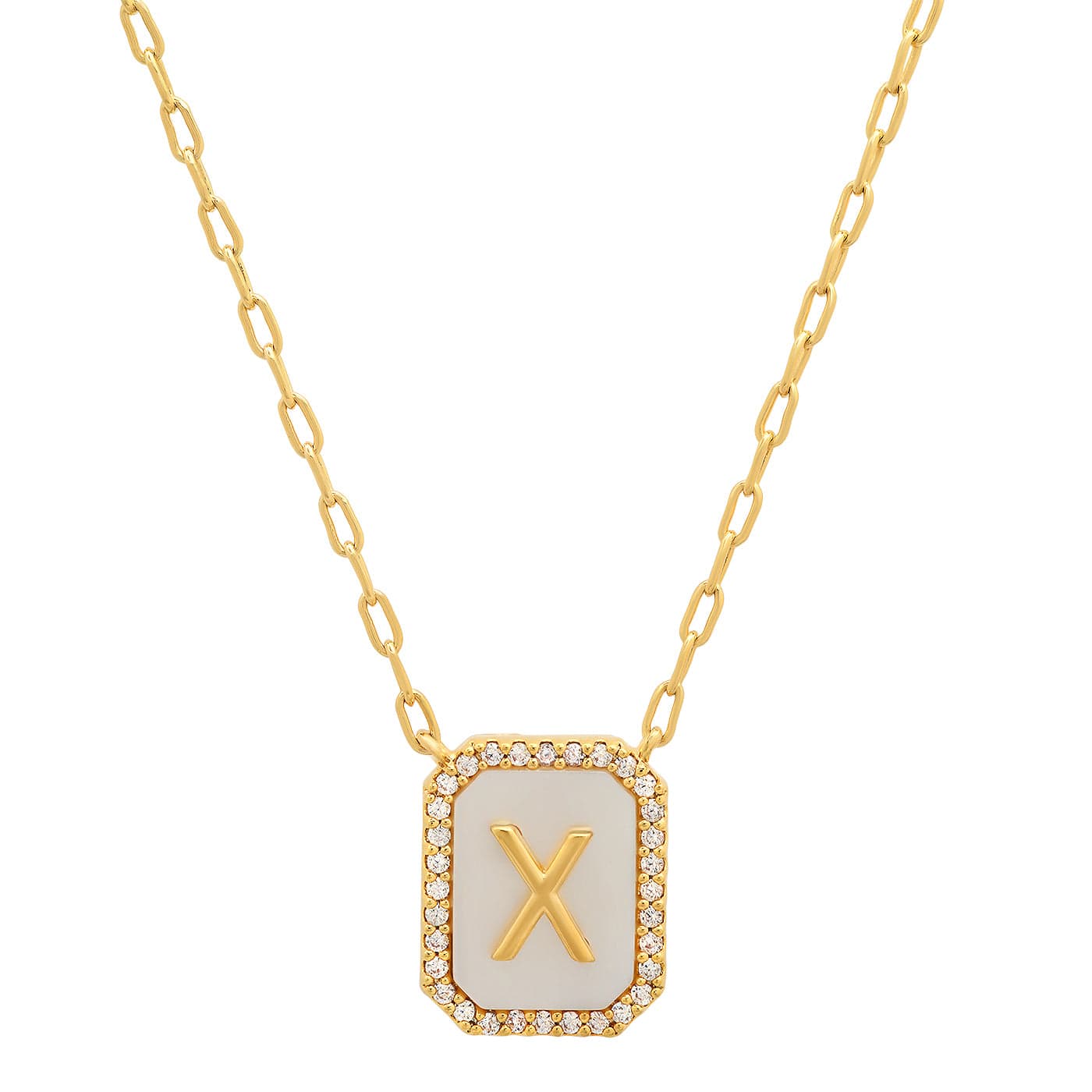Mother Of Pearl Monogram Necklace