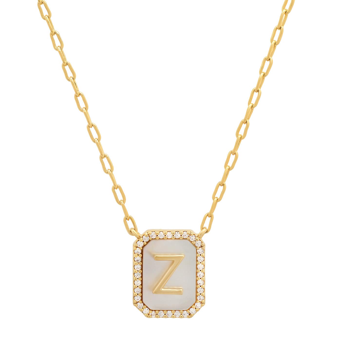 Mother Of Pearl Monogram Necklace