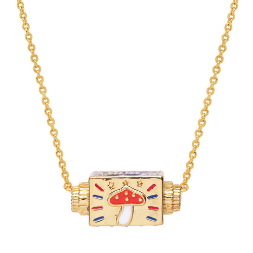Mystic Mushroom Pendant Spinner Necklace