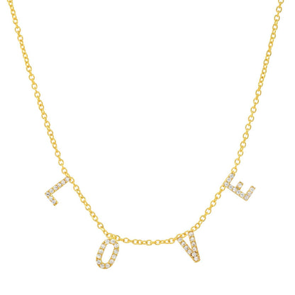 Pave Love Necklace