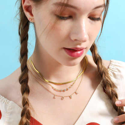 Pave Love Necklace