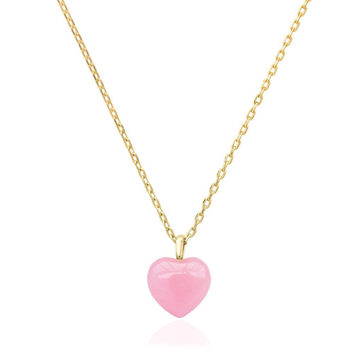 Pink Heart Charm Necklace
