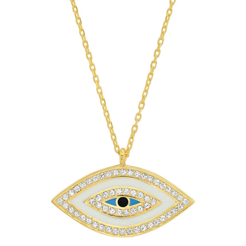 Double Evil Eye Pendant Necklace