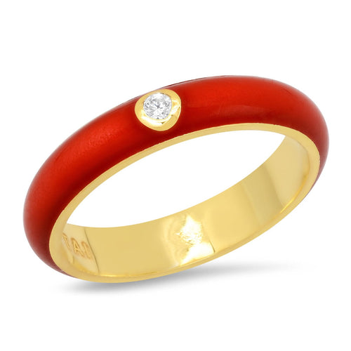 Gold Vermeil Enamel Ring
