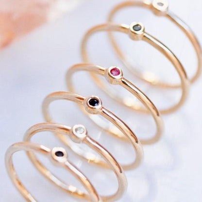 Gold Ruby Accent Ring