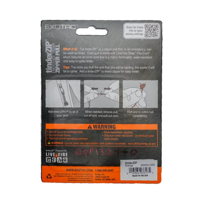 Tinderzip Zipper Pull - 5 Pack - Army and Outdoors - Load Accessories