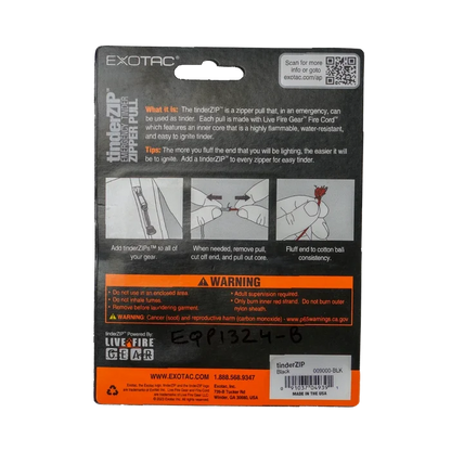 Tinderzip Zipper Pull - 5 Pack - Army and Outdoors - Load Accessories