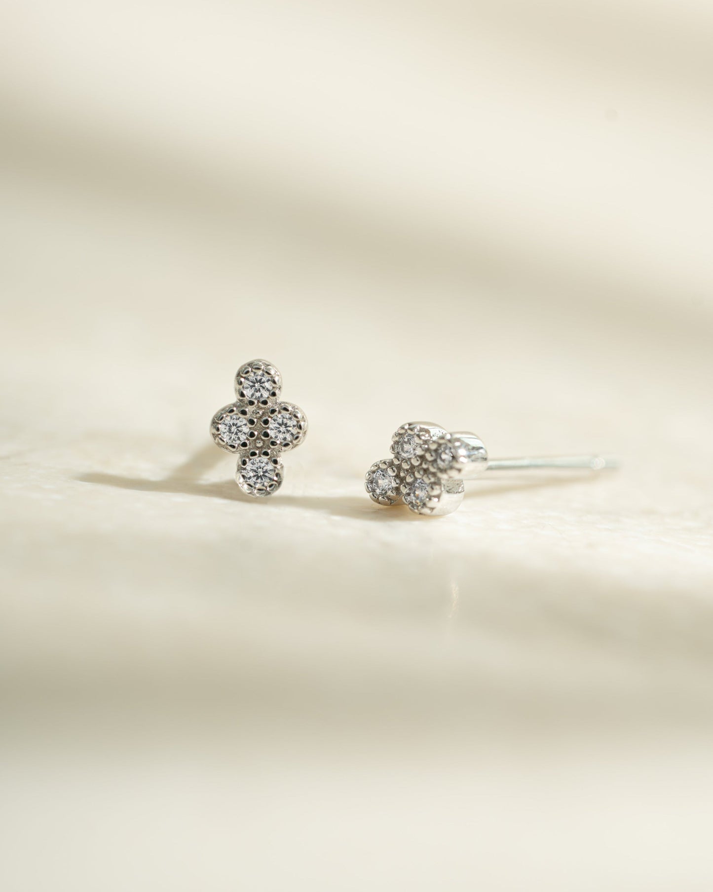 Tiny 4 Stone CZ Studs