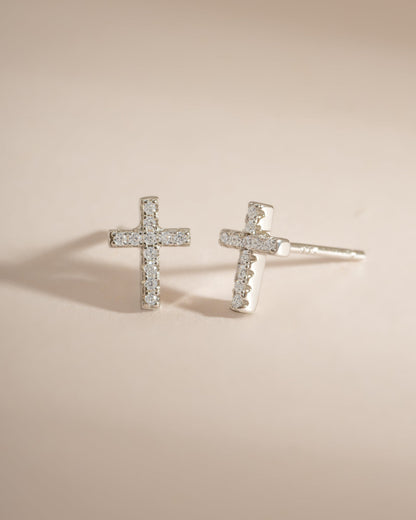 Tiny Cross Studs