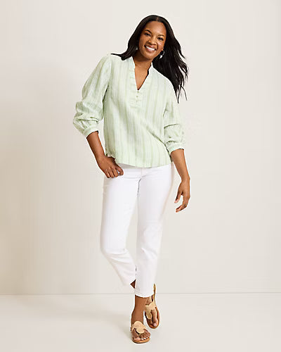 TOMMY BAHAMA BEACH BREEZE POPOVER BLOUSE