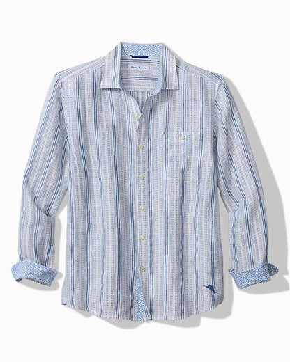 TOMMY BAHAMA BLUE ROYAL STRIPE SHIRT