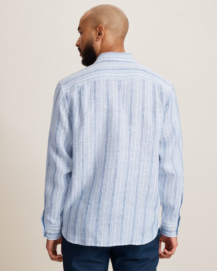 TOMMY BAHAMA BLUE ROYAL STRIPE SHIRT