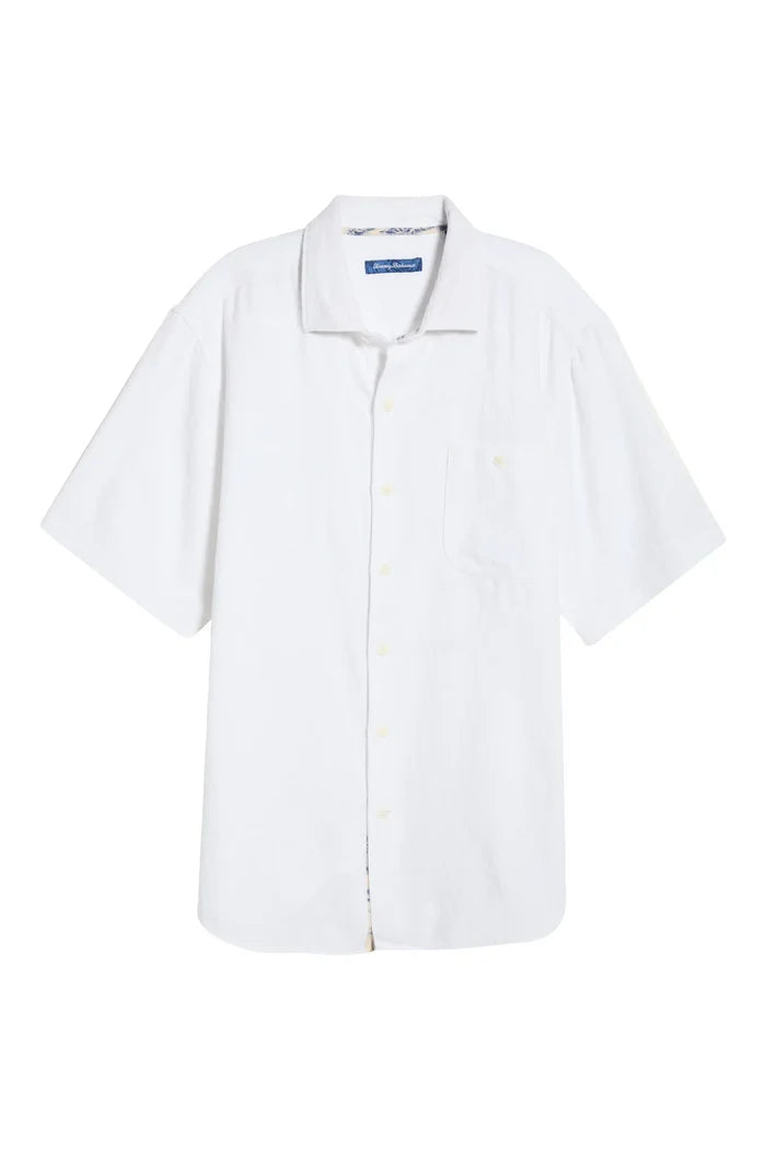 TOMMY BAHAMA BREEZE ISLAND JACQUARD SHORT SLEEVE BUTTON UP