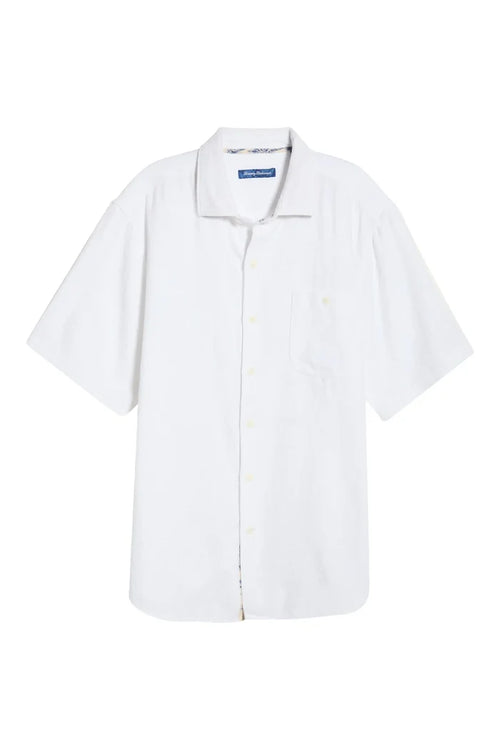 TOMMY BAHAMA BREEZE ISLAND JACQUARD SHORT SLEEVE BUTTON UP