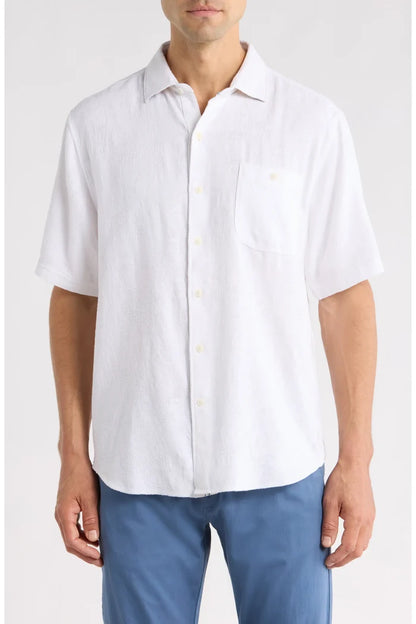 TOMMY BAHAMA BREEZE ISLAND JACQUARD SHORT SLEEVE BUTTON UP