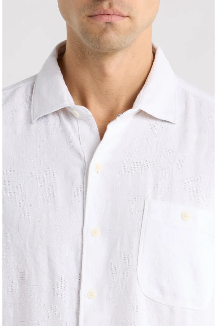 TOMMY BAHAMA BREEZE ISLAND JACQUARD SHORT SLEEVE BUTTON UP