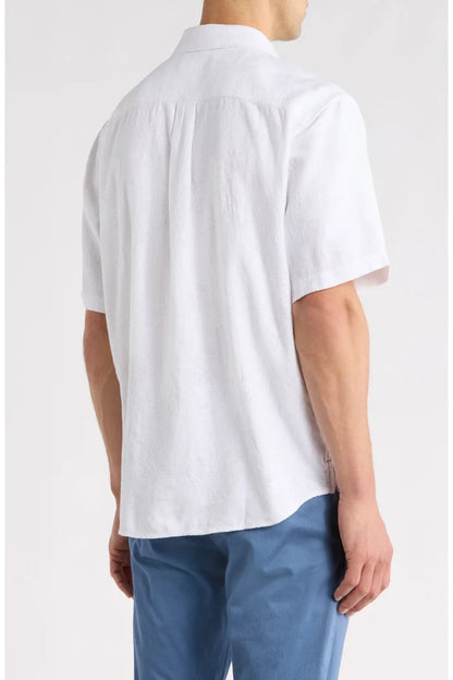 TOMMY BAHAMA BREEZE ISLAND JACQUARD SHORT SLEEVE BUTTON UP
