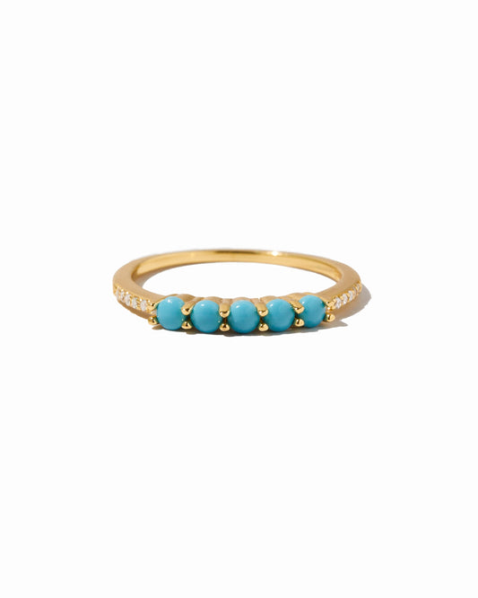 5 Stone Turquoise Ring