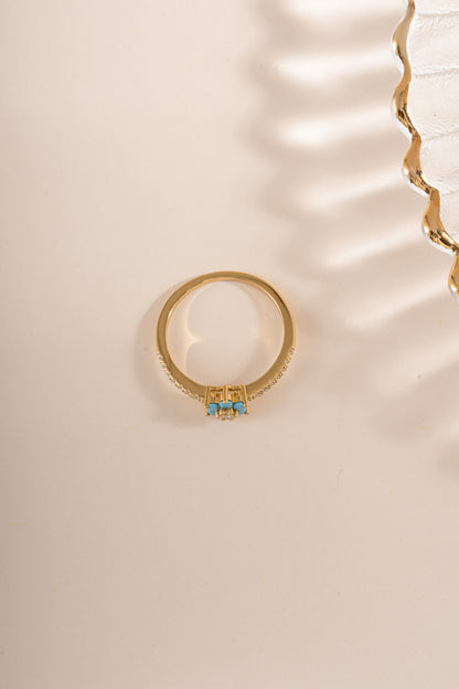 Turquoise Flower Ring