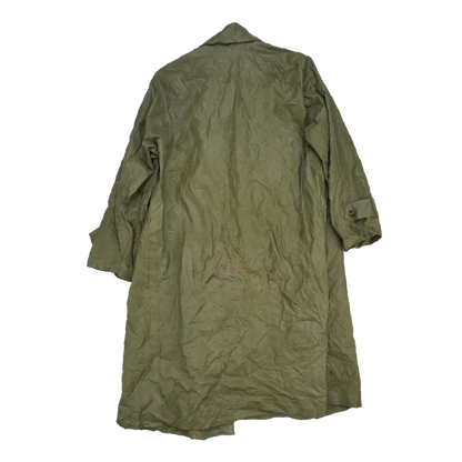 US 1950s Dismounted Olive Raincoat - Large - US Army Surplus - Rain Jackets