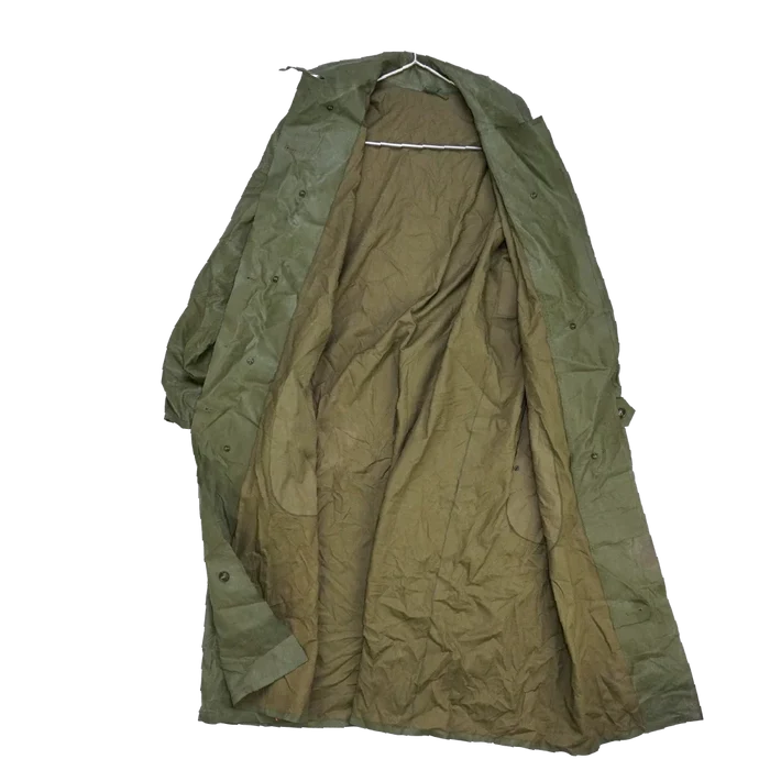 US 1950s Dismounted Olive Raincoat - Large - US Army Surplus - Rain Jackets