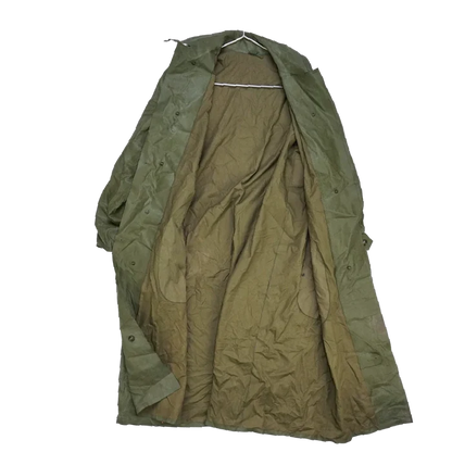US 1950s Dismounted Olive Raincoat - Large - US Army Surplus - Rain Jackets