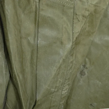 US 1950s Dismounted Olive Raincoat - Large - US Army Surplus - Rain Jackets
