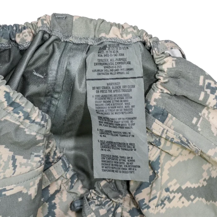 US Air Force ABU Wet Weather Trousers - XLarge Regular - US Air Force Surplus - Rain Trousers