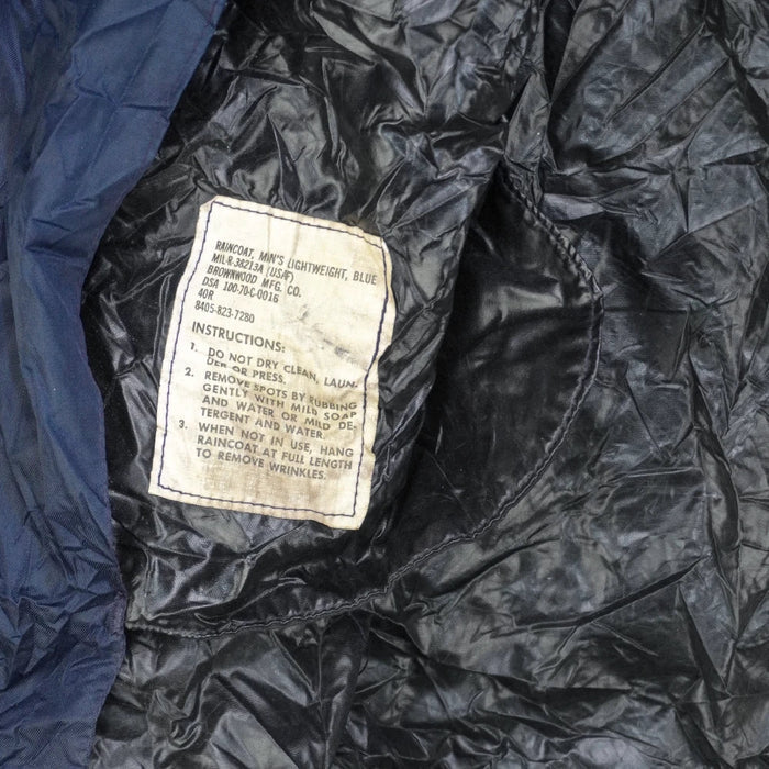US Air Force Blue Lightweight Raincoat - 40R, Medium - US Air Force Surplus - Rain Jackets