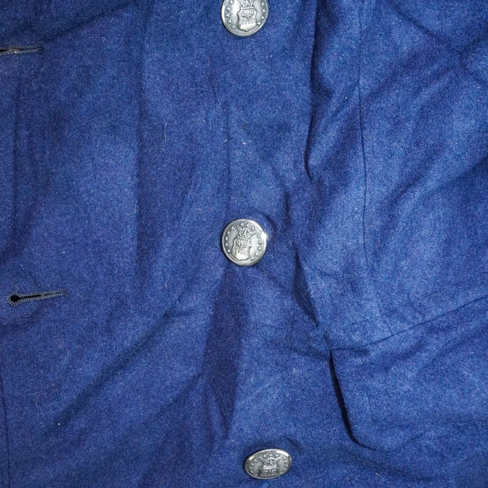 US Air Force Blue Wool Overcoat - 41L, Large - US Air Force Surplus - Great Coats