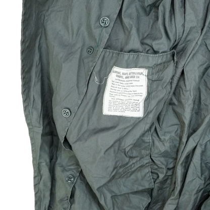US Army 1970s Green Raincoat - 36R, Small - US Army Surplus - Rain Jackets