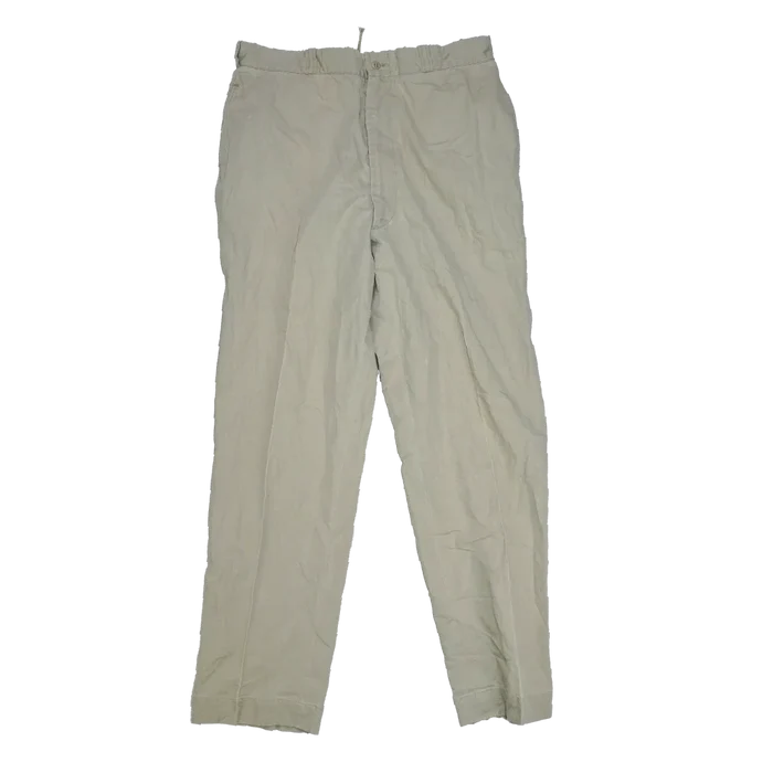 US Army 1970s Khaki Chino Trousers - 36x31, Large - US Army Surplus - Dress Trousers