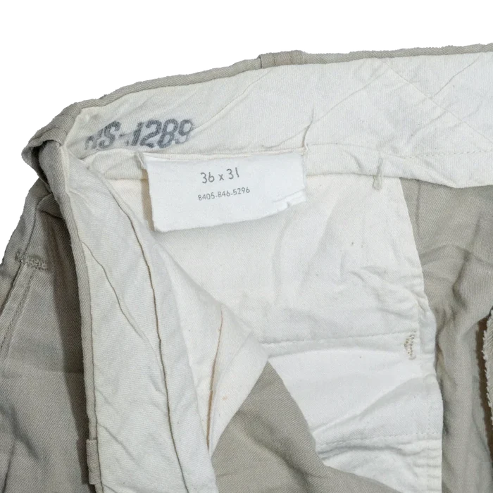 US Army 1970s Khaki Chino Trousers - 36x31, Large - US Army Surplus - Dress Trousers