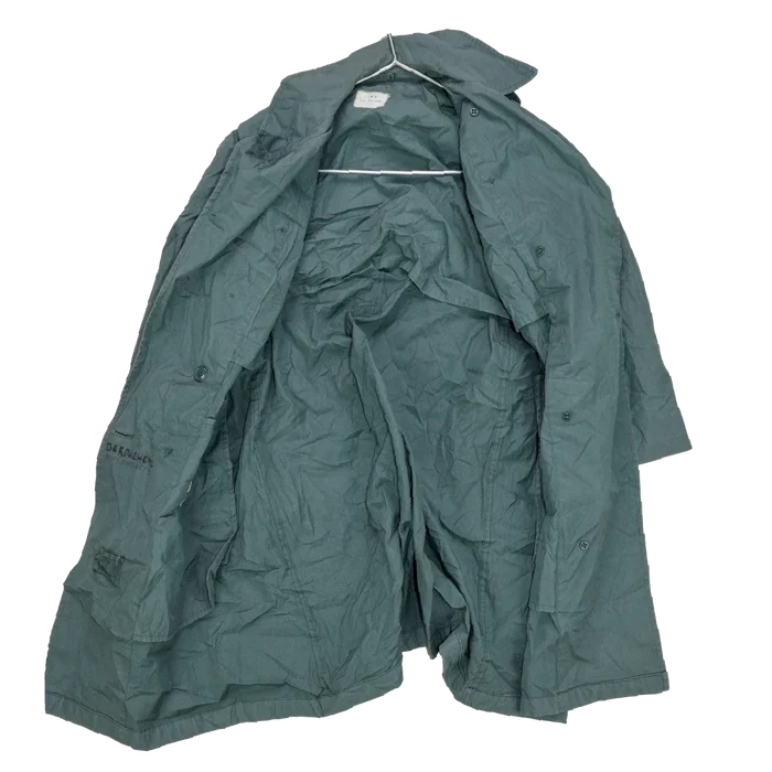 US Army 1970s Women's Olive Raincoat - 14R, Medium - US Army Surplus - Rain Jackets