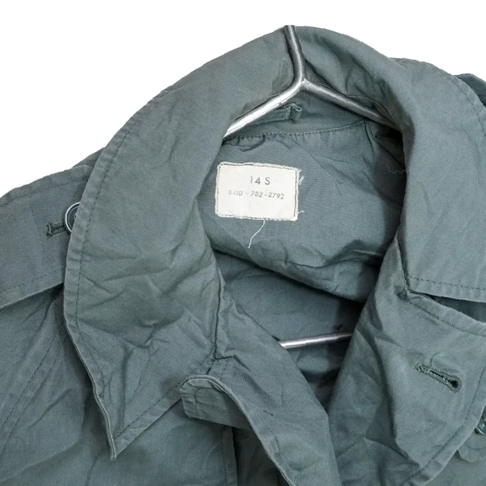 US Army 1970s Women's Olive Raincoat - 14R, Medium - US Army Surplus - Rain Jackets