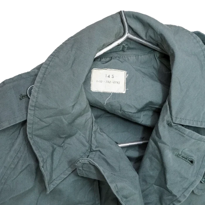 US Army 1970s Women's Olive Raincoat - 14R, Medium - US Army Surplus - Rain Jackets
