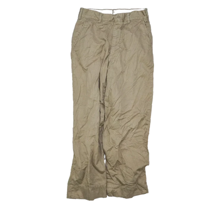US Army Khaki Chino Trousers - 30S, Small - US Army Surplus - Dress Trousers