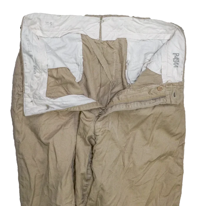 US Army Khaki Chino Trousers - 30S, Small - US Army Surplus - Dress Trousers