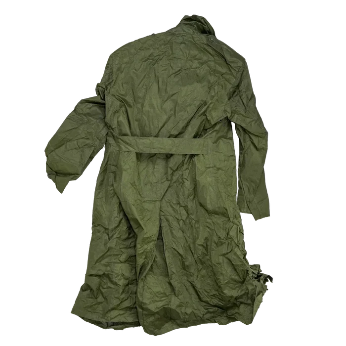 US Army Olive Nylon Raincoat - 36S, Small - US Army Surplus - Rain Jackets