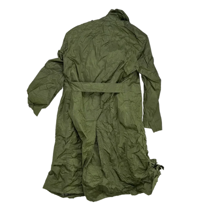 US Army Olive Nylon Raincoat - 36S, Small - US Army Surplus - Rain Jackets
