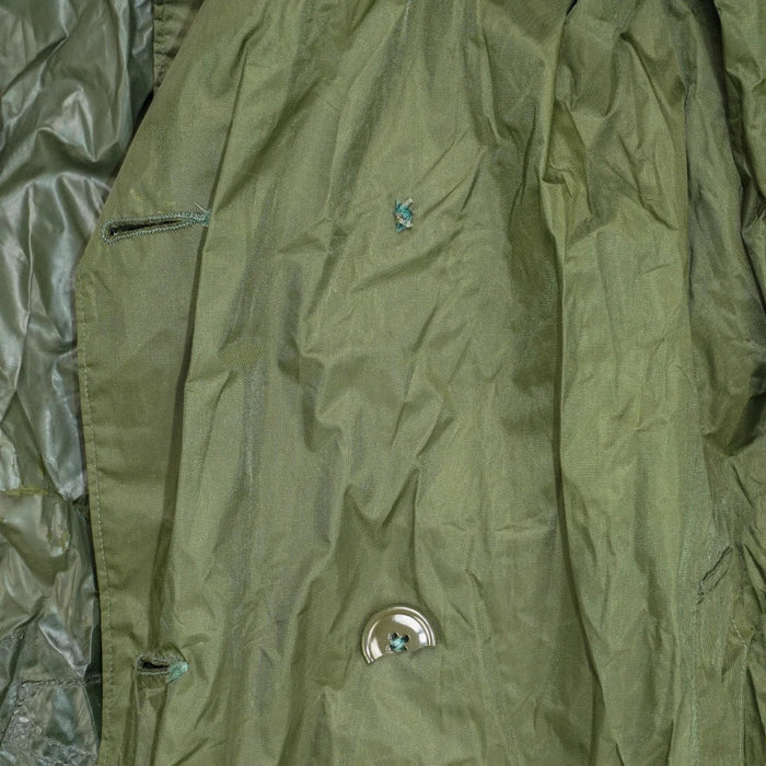 US Army Olive Nylon Raincoat - 36S, Small - US Army Surplus - Rain Jackets