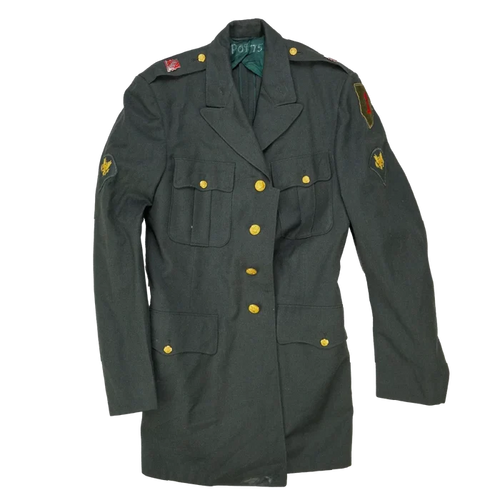 US Army Wool Service Dress Jacket - 37L, Small - US Army Surplus - Dress Jackets