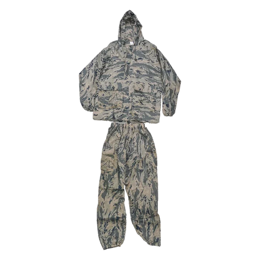US Made ABU Camo Nylon Lightweight Rain Suit - XLarge - Army & Outdoors - Rain Jackets
