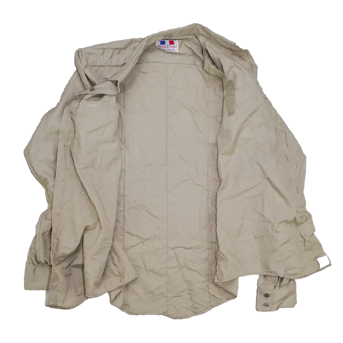 US Made Flying Cross Tan Service Dress Shirt - Medium - Army & Outdoors - Dress Shirts